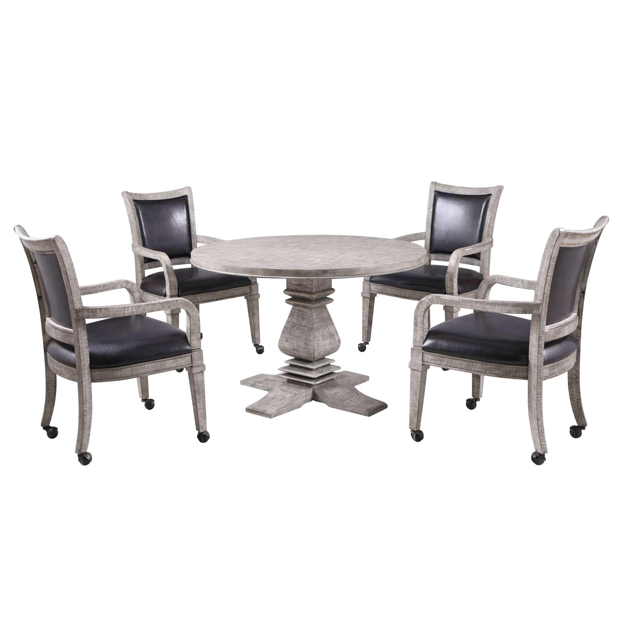 Montecito Dining and Poker Table Set - Driftwood