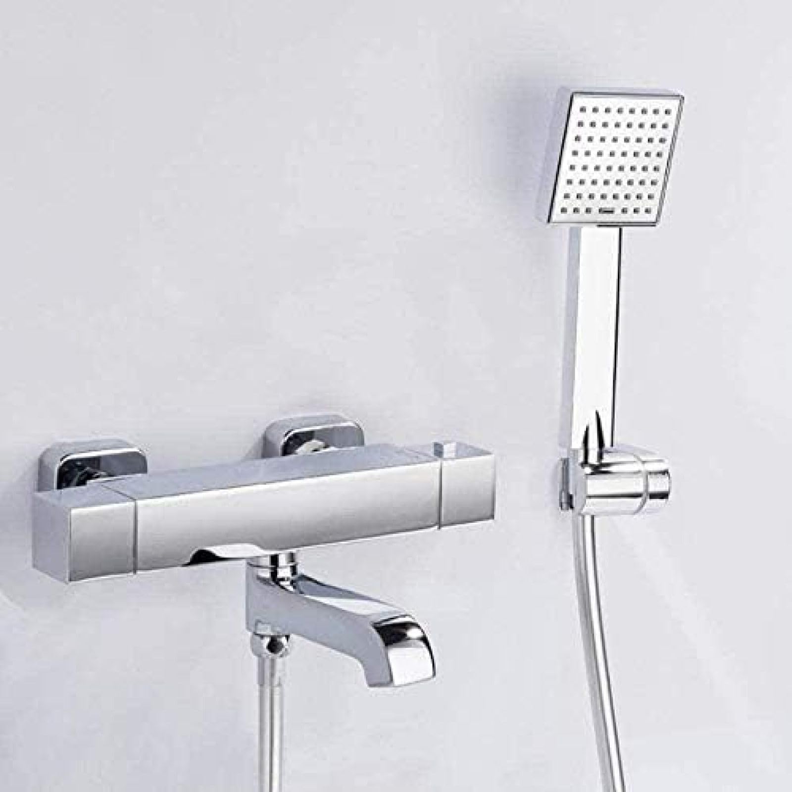 SnamicE Faucet Bathtub Faucets Bathroom Mixer Tap Bath Faucets Waterfall Thermostatic Mixer Taps Bath Shower Set Shower Systems,Shower Faucet kit,