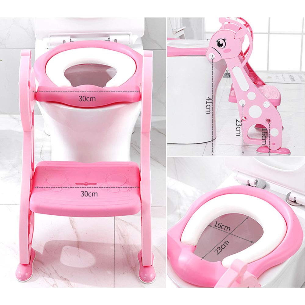 Reductor De WC para Ninos, Entrenador De Inodoro Ajustable para Niños Pequeños con Asiento De Inodoro Y Escalera De Taburete para Niños Y Niñas,D