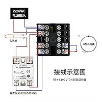 Vista 5 de Rex-C100 Digital Pid Temperature Controller 0~400℃ 220v K Type Thermocouple SSR Solid State Relay 25a 40a 60a Heatsink