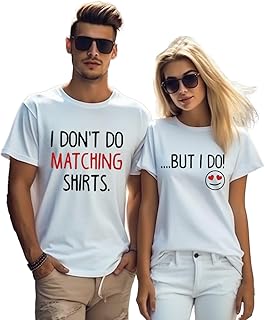 Valentines Shirts for Couples Matching T-Shirt Love Hearts Letter Print Tee Tops