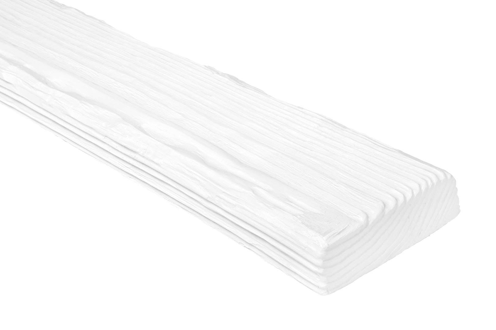 DECO WOOD tablero de poliuretano ET305, 2m de longitud, tablero de PU con aspecto de madera (blanco - 190x35mm) tablero de pared de espuma dura para techos