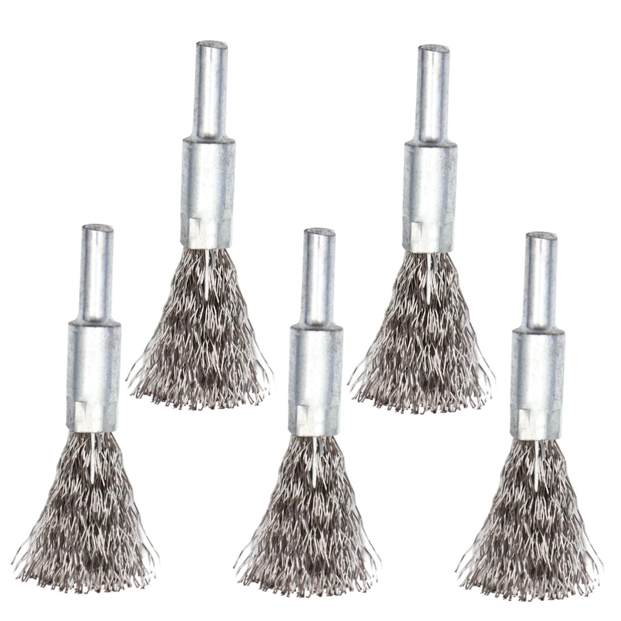 WOFASHPURET 5Pcs Durable Stainless Steel Polishing Brush for Electric Drill Test Tube Cleaning Surface Grinding for Removal and Long Lasting Wire Brush Heads