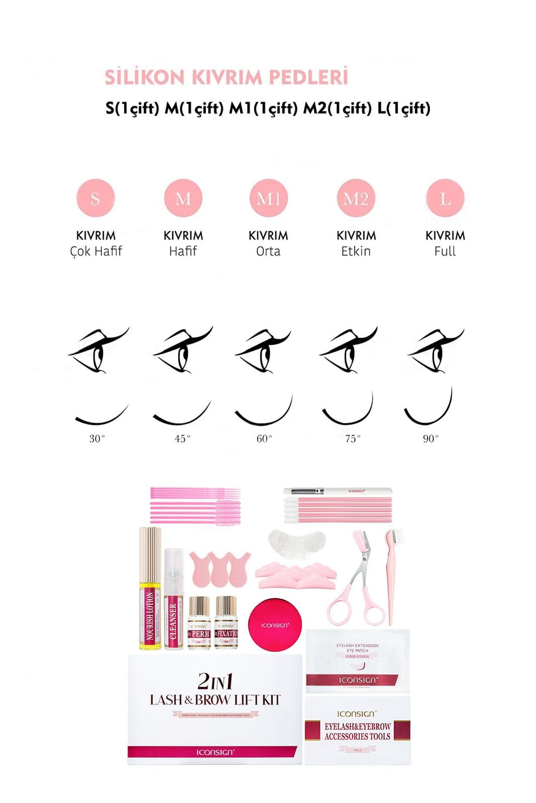 Venzen Iconsign 2in1 Yeni Lash Lift,kirpik Lifting,perma Ve Kaş Laminasyon Seti(BÜYÜK SET)(YENİ BALM YAPIŞTIRICILI)