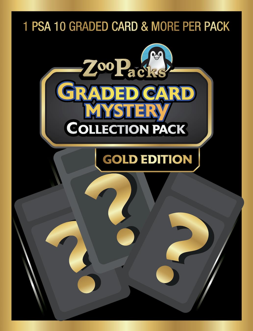 ZOO PACKS Pokemon TCG Graded Card Mystery Power Pack - Gold Edition - 1 PSA 10 Graded Card