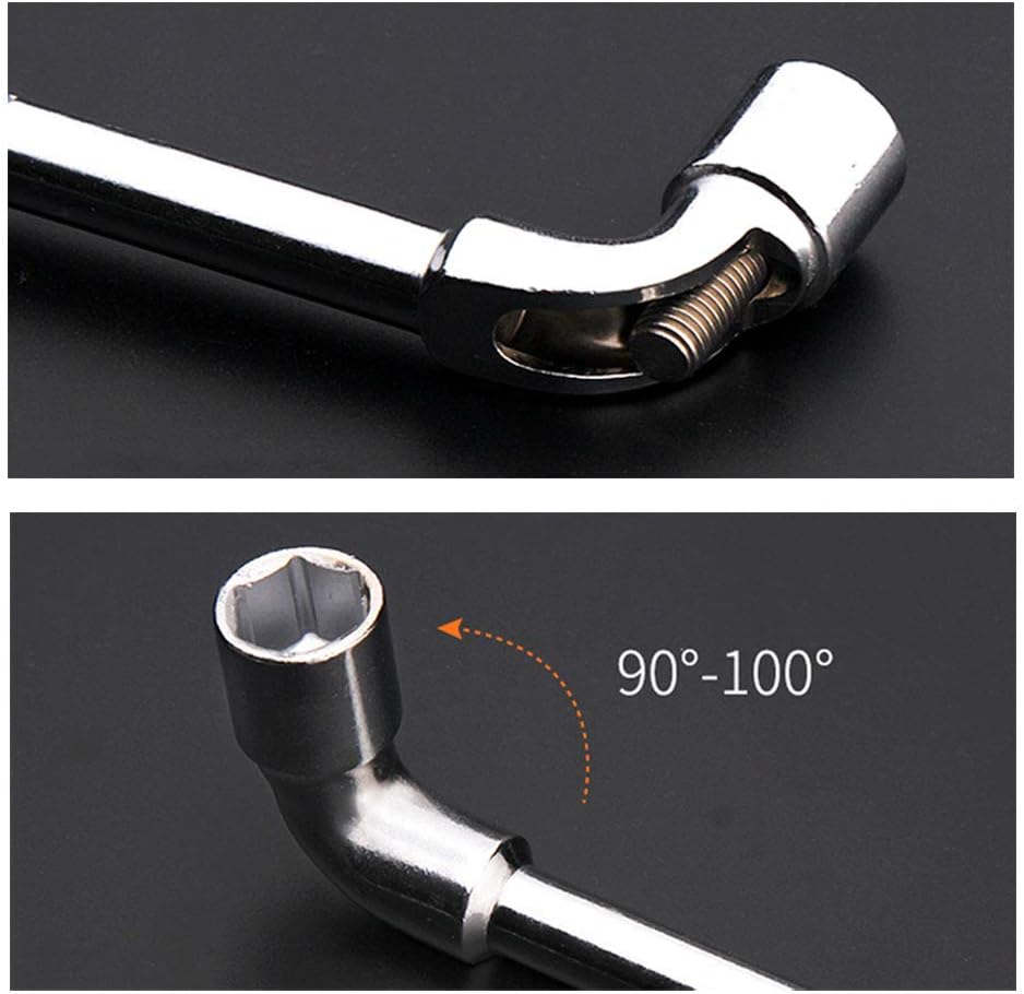 L Shaped Hex Socket Wrench Nut Driver 10mm Metric Dual Ends