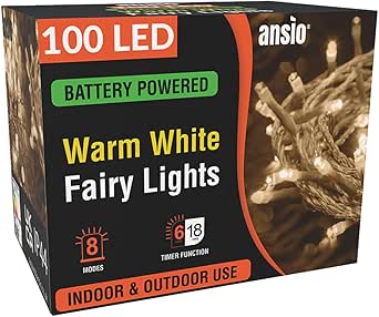 Feit Electric 100 Light 30 Ft. Indoor/Outdoor Battery Operated Integrated LED Copper Wire Warm White Fairy String Light W/ Remote FY30-100/WW/CPR - The Home Depot - View #7