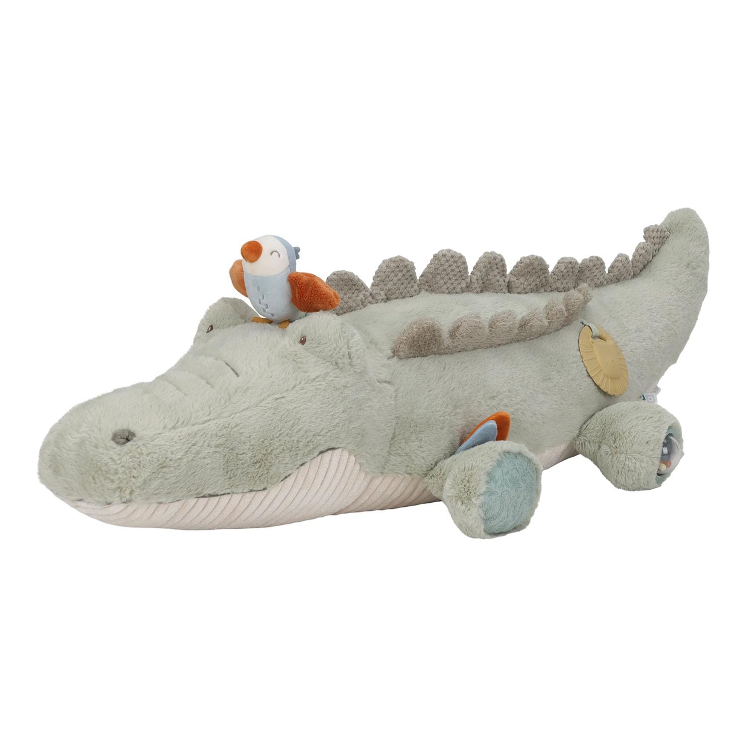 Little Dutch Activity Plüschtier XL - Motorikspielzeug - Babyspielzeug - Krokodil - für Babys ab der Geburt - Unisex - Safari Friends - grün (90 cm)