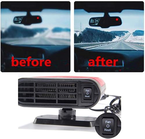 Miniatura 3 de Calentador portátil para automóvil que se conecta al encendedor de cigarrillos de 12 V, descongelador de 150 W, 30 segundos, calentamiento rápido
