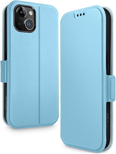 Miniatura 34 de OCASE Funda tipo cartera para iPhone 15 Pro Max, funda delgada de piel sintética, ranuras para tarjetas, bloqueo RFID, soporte, funda de teléfono a
