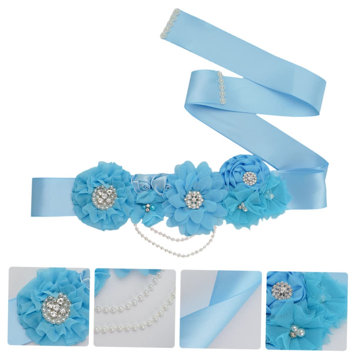 Abaodam 1Pc Belt Women Dress Belt Rhinestone Belt For Dress Baby Decor Dress Sash Bridal Sash Belt Cinturón De Boda Para Novia Vestido Fiesta Cintura Mujer Cintura Cinturón Decorativo