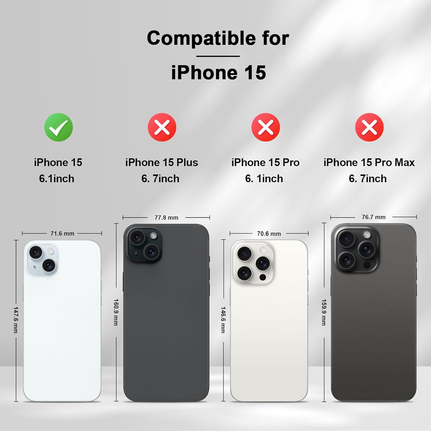 Jasonyu Flip Wallet Case for iPhone 15,Leather Magnetic Folio Cover with Card Holder,Kickstand - TPU Shockproof Durable Protective Phone Case,Black - Image 2