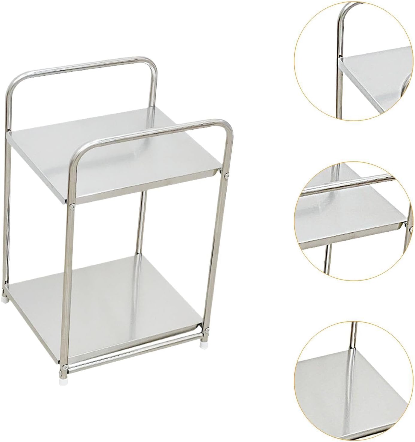 Generic Modern Makeup Organizer Shelf Display Rack, Silver