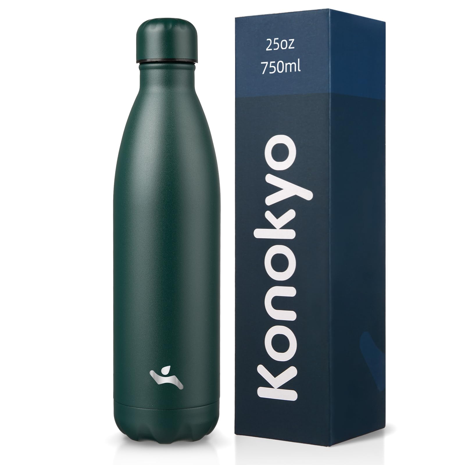 Konokyo 25 oz Insulated Stainless Steel Water Bottle, Army Green