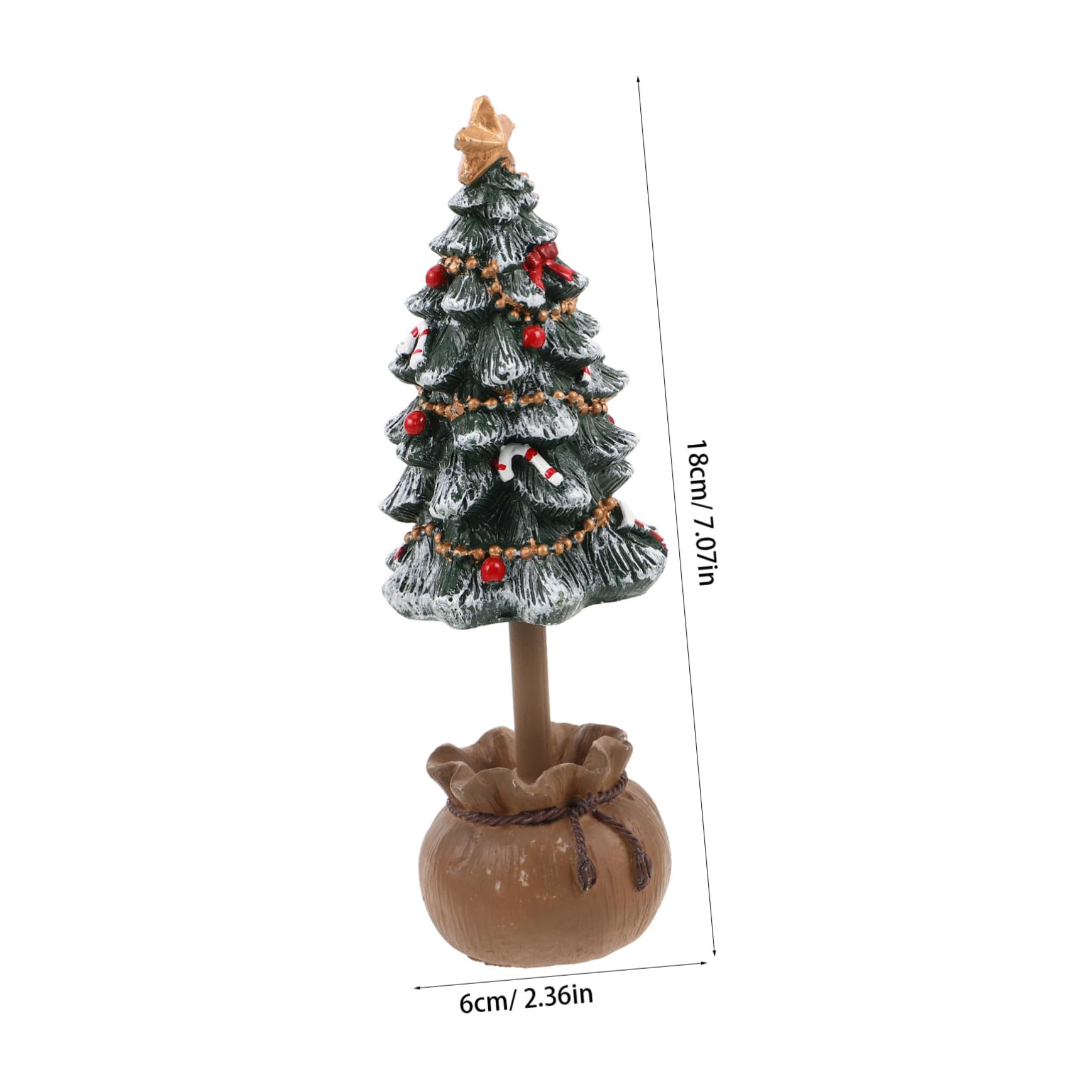 2pezzi Piccolo Albero Di Natale in Resina Mini Statuette Decorative Natalizie Albero Da Tavolo Per Interni Centrotavola Per Scrivania o Scaffali Verde