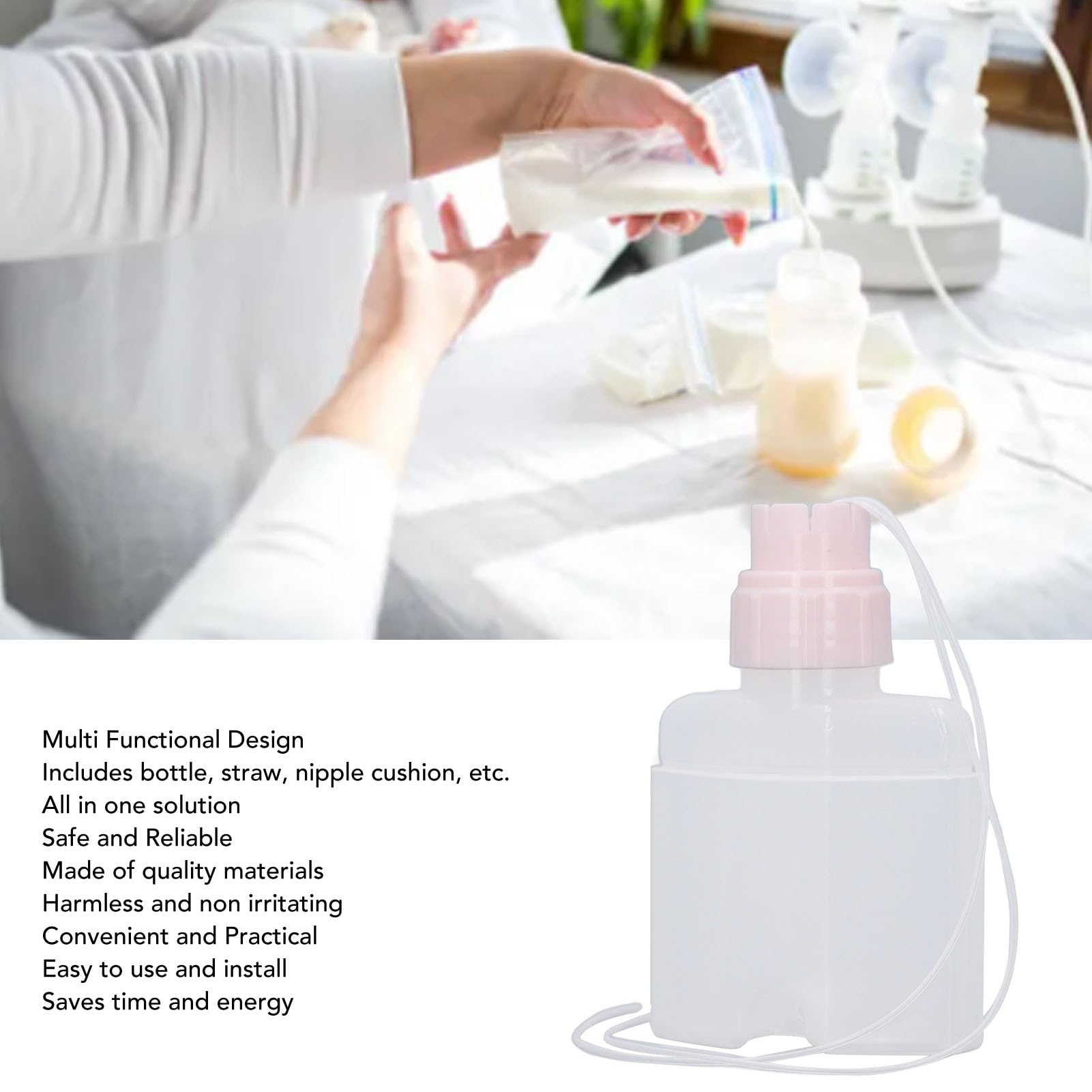 Supplemental System Breastfeeding Assist Device Auxiliary Breastmilk Supplemental Tube 100ml, Default - Image 3