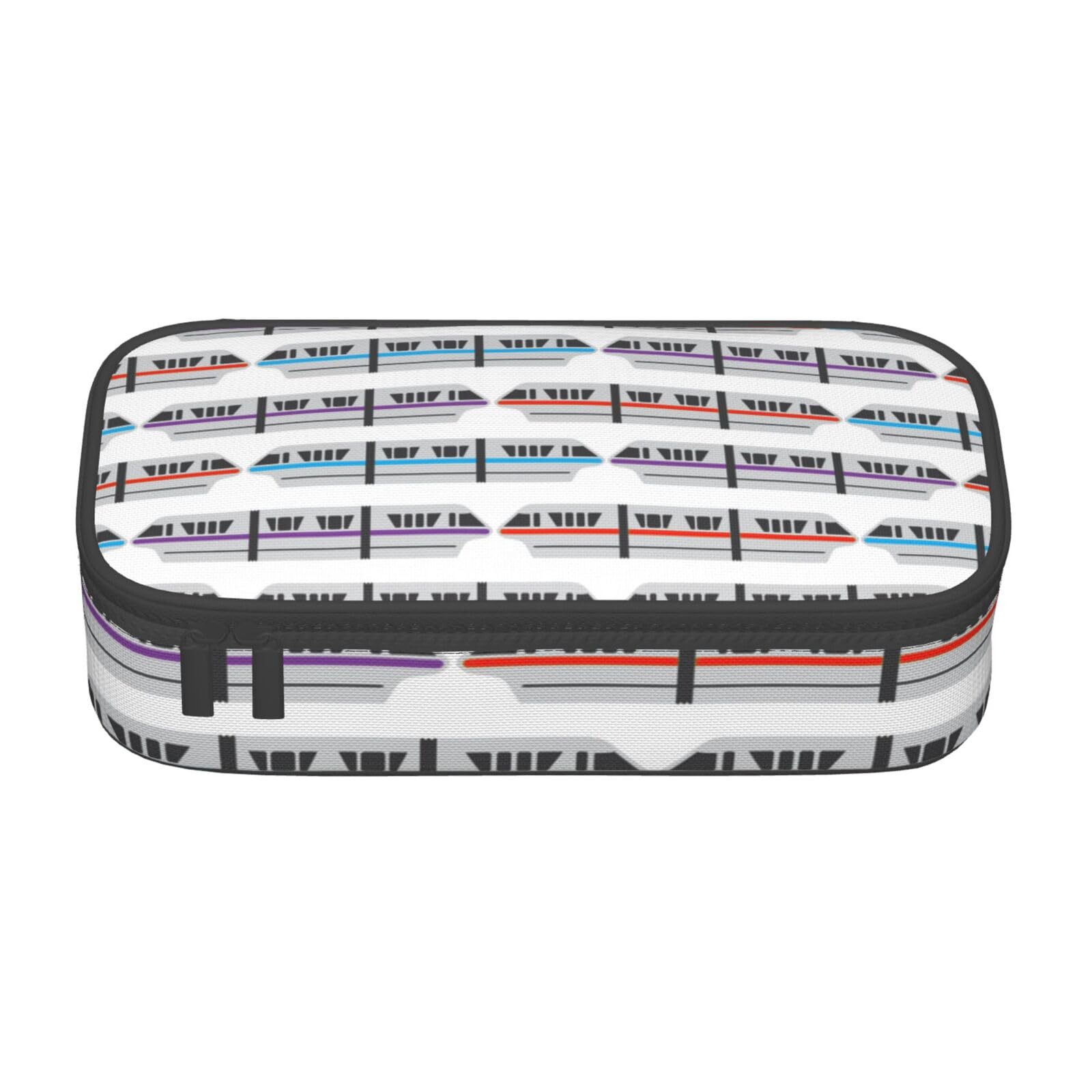 AABSTBFM Monorail Train Printed Pencil Case Cute High Capacity Pen Pencil Pouch Bag with Zipper - Versatile and Durable for School, Office, and Travel