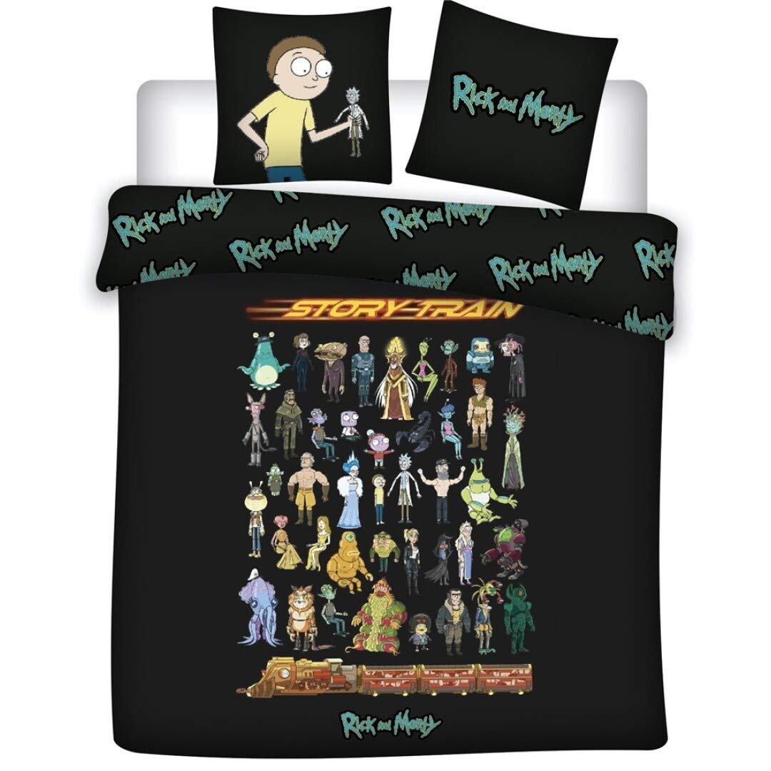 AYMAX S.P.R.L. Funda nordica Rick and Morty Algodon Cama 135cm