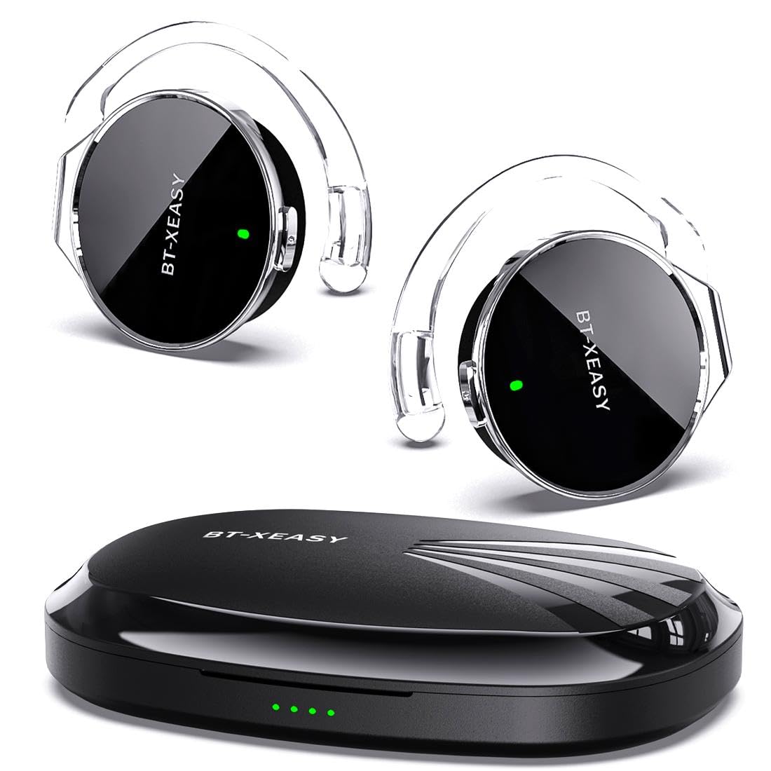 Casque Supra-Auriculaire avec Microphone - 52 h - Casque à Clips d'oreille Bluetooth5.4 - Écouteurs Sportifs sans Fil - Connectez 2 Appareils en Même Temps