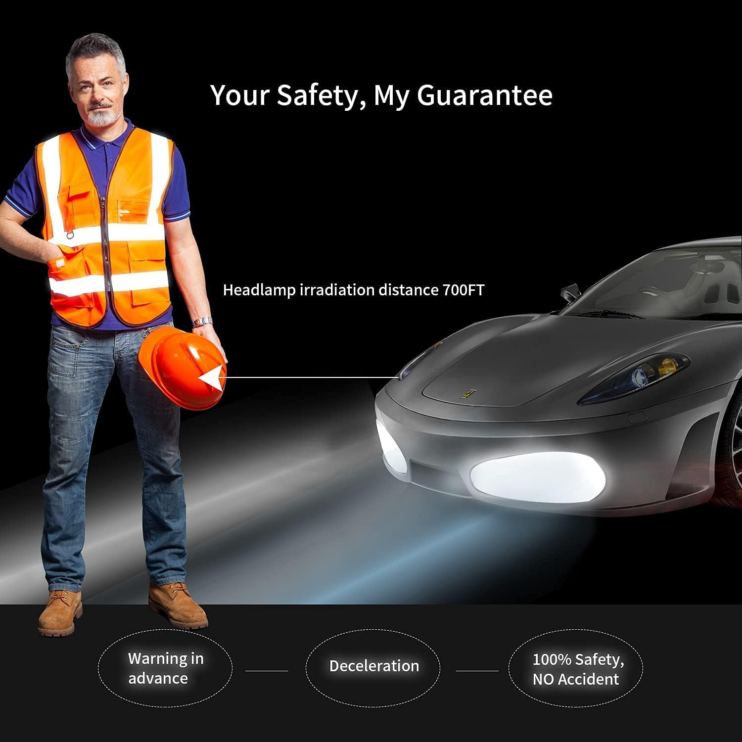 Tydon Guardian Reflective Safety Vest for Women Men High Visibility Security With Pocket Zipper Front Meet ANSI/ISEA Standard - Image 5