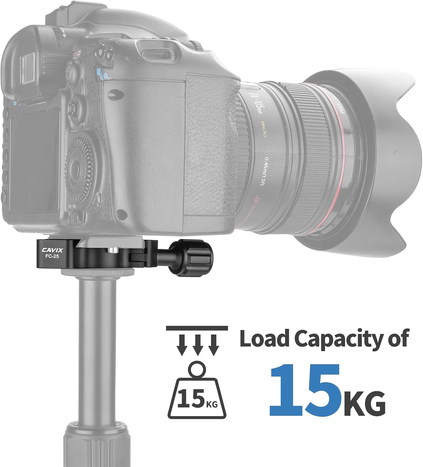 Mini Fish Bone Style Quick Release Clamp - Arca Clamp with 3/8"-1/4" Screw Adapter for Tripod Ball Head Compatible with Arca Swiss Plate