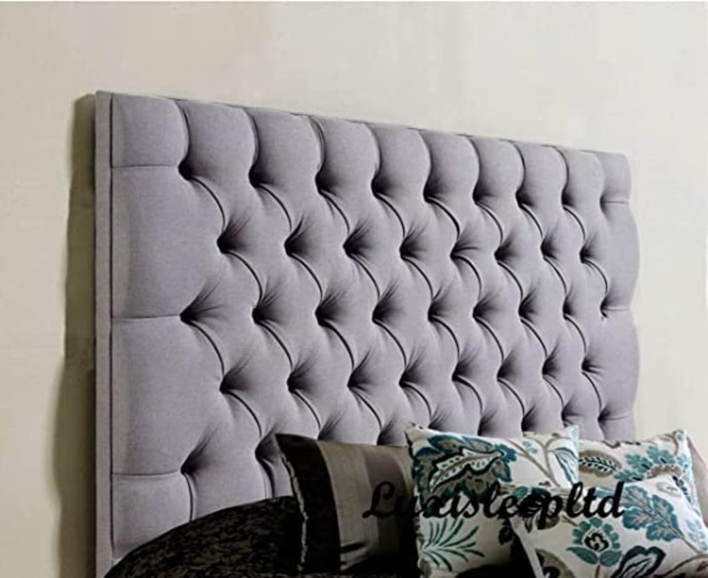 luxisleepltd Colchester Headboard Finished In A Luxury Linen Fabric (4ft6, Brown)