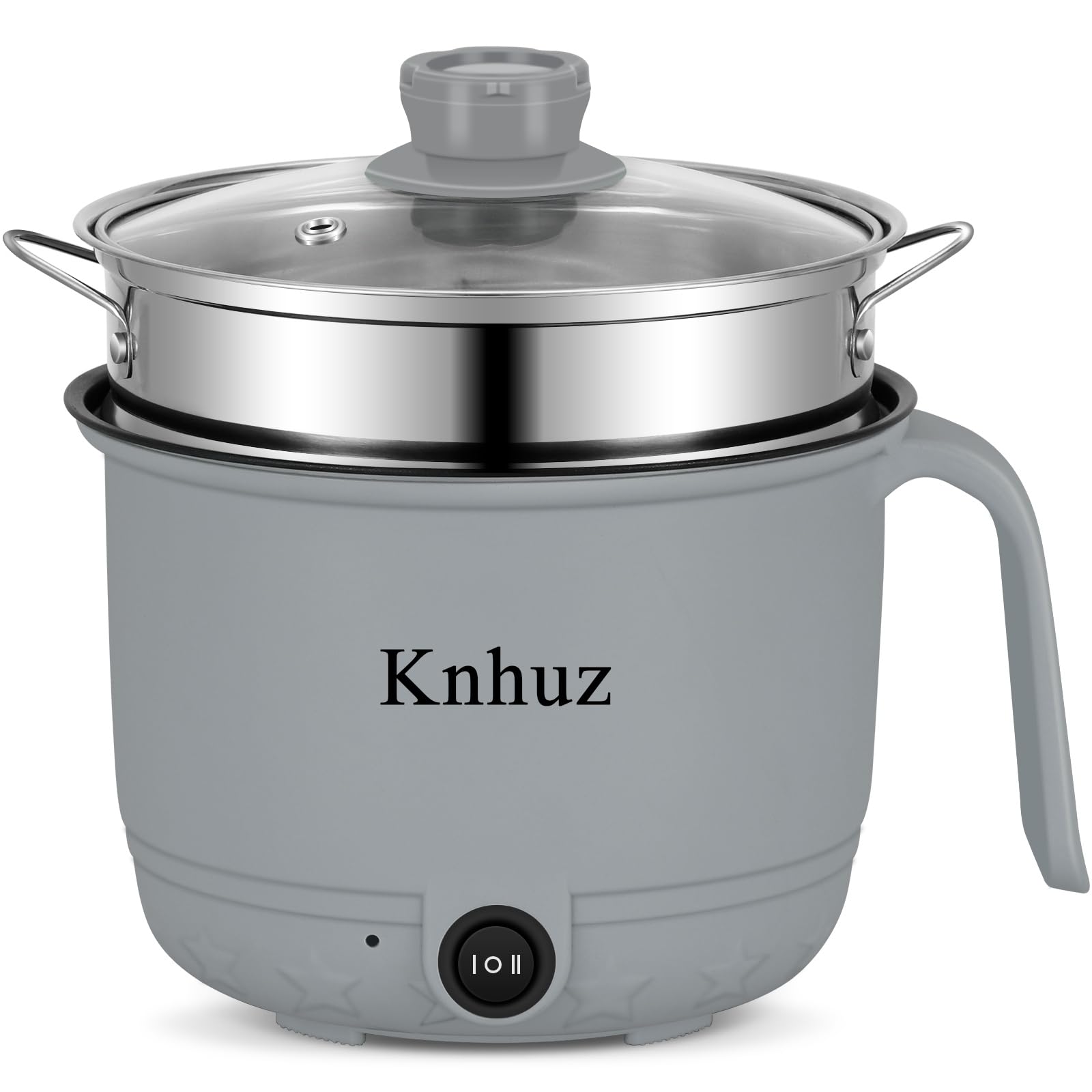 Hot Pot Electric With Steamer,Rapid Ramen Cooker,1.8L Mini Portable Instant Electric Pot For Cooking Noodles Oatmeal Pasta,Shabu Shabu Hotpot Pot Electric Lazy Pot