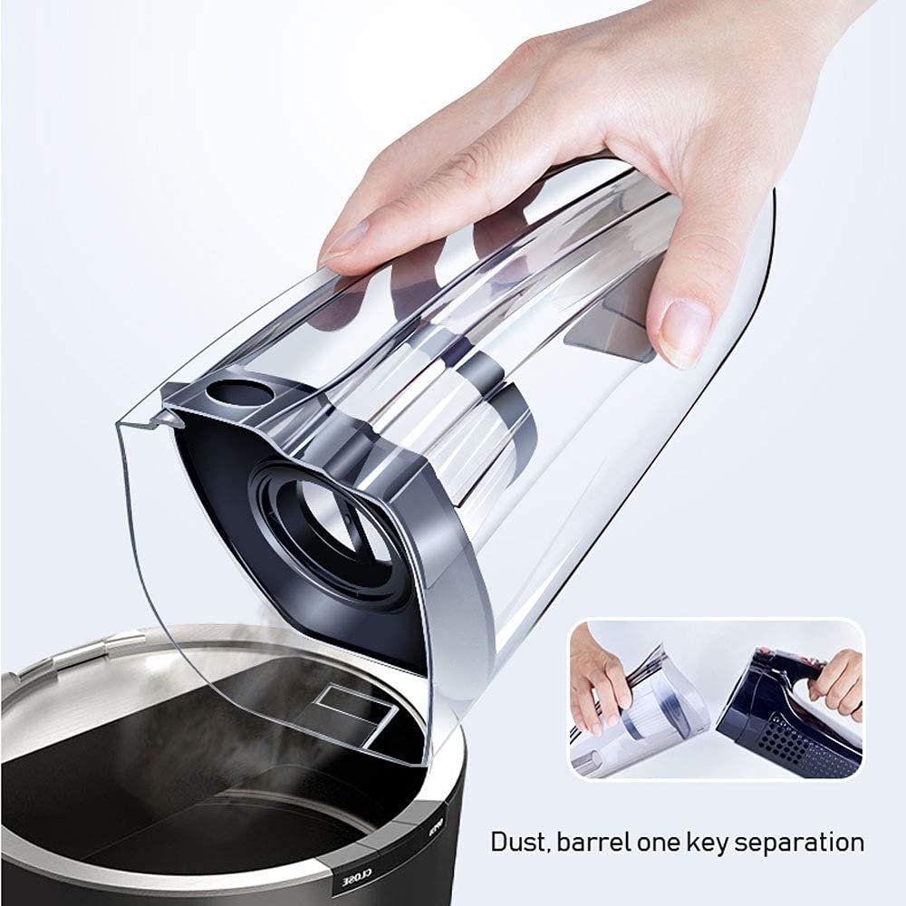 Cleadera de vacío de Mano Presión Absorbente 5000PA Vacío de automóviles inalámbrico Mini portátil portátil de vacío Cocina USB Carga RÁPIDO para Coche (Color : White)