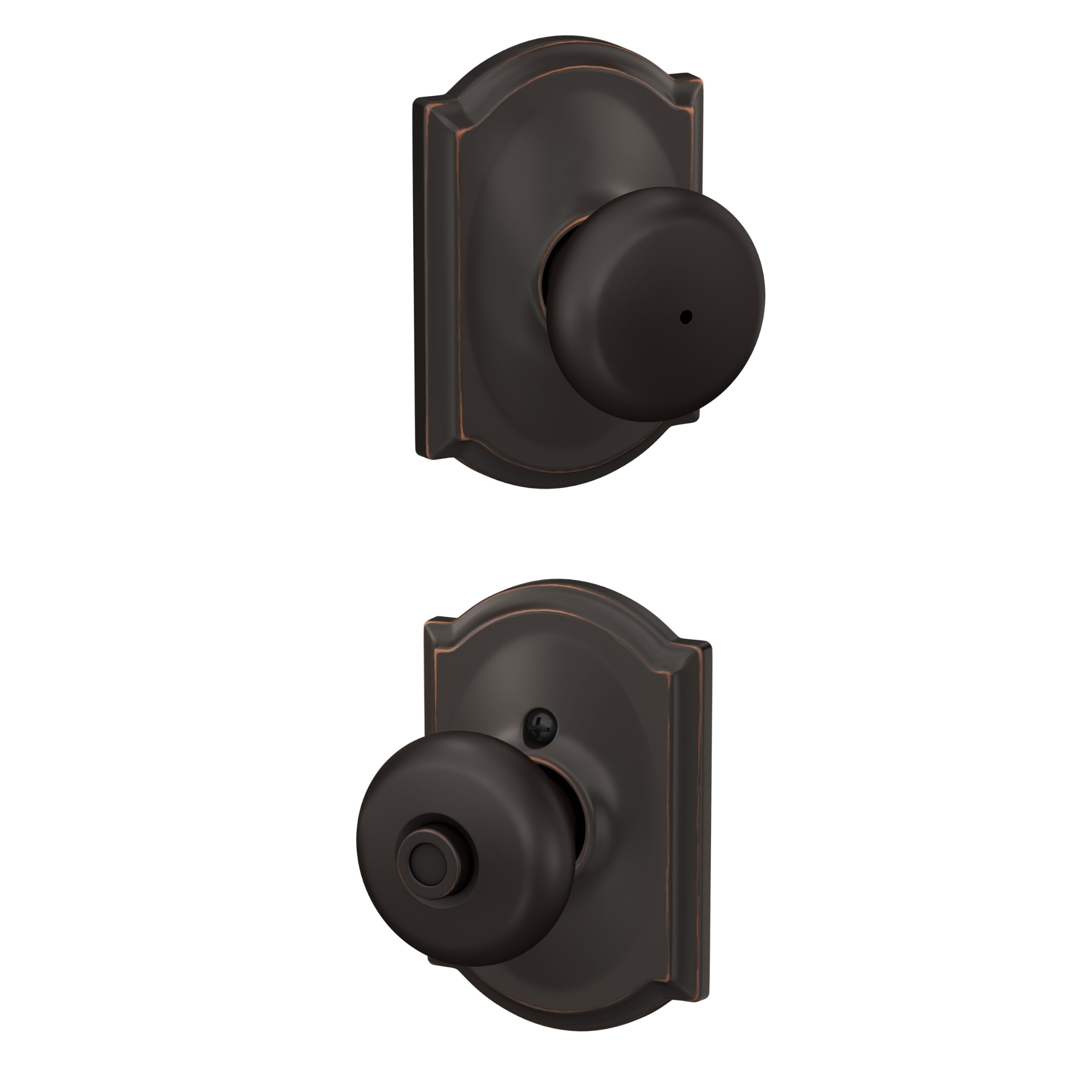 Schlage Plymouth Matte Black Door Knob - Passage Lock -26