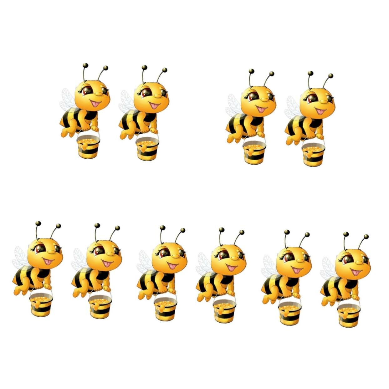 Autocollants muraux abeille pour chambre d'enfant et décoration ludique sans colle