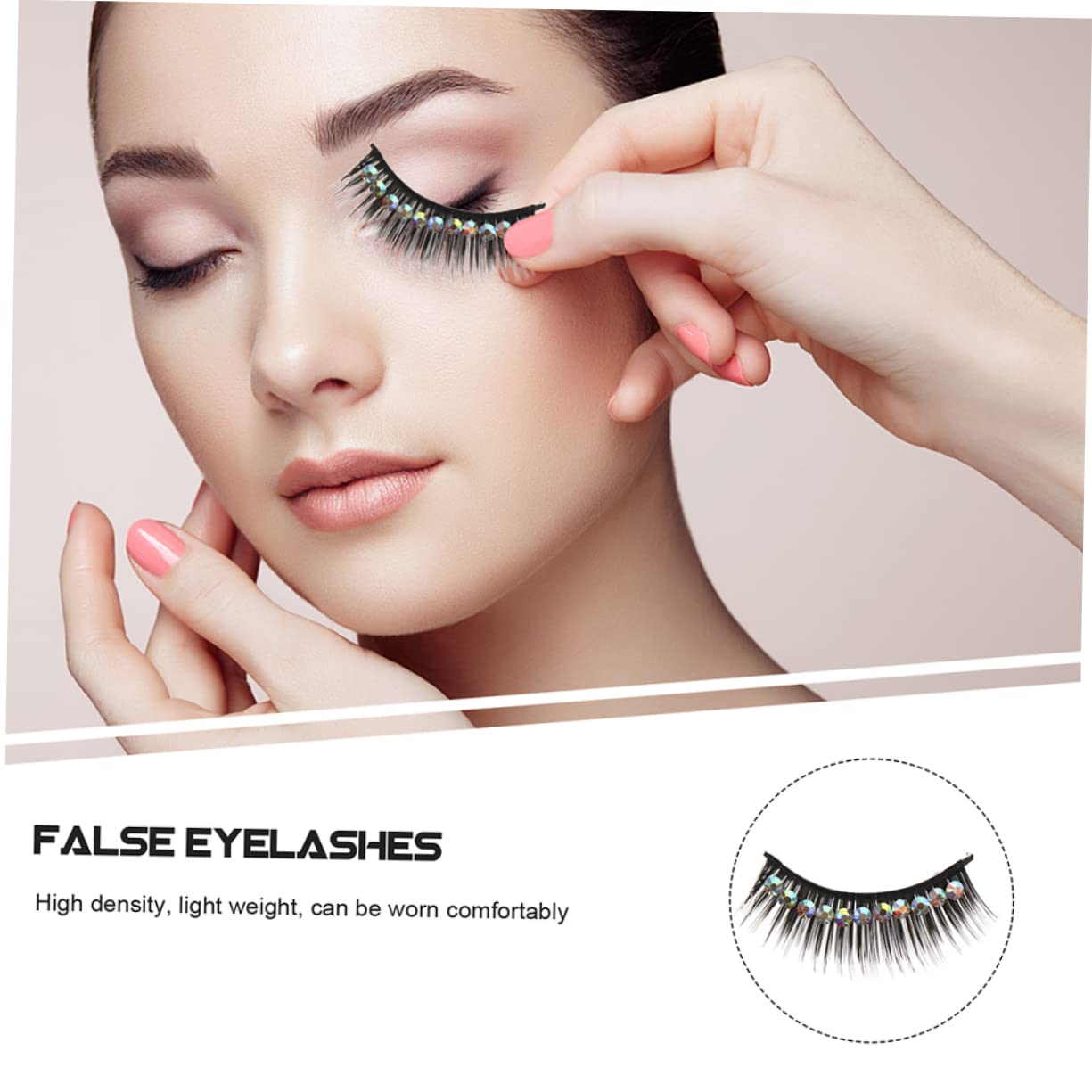 50paare Glitzernde Fake Wimpern Mit Edelsteinen Für Make-up Partys Und Auftritte Wasserdichte Und Auffällige Wimpern Für Einen Charmanten Look