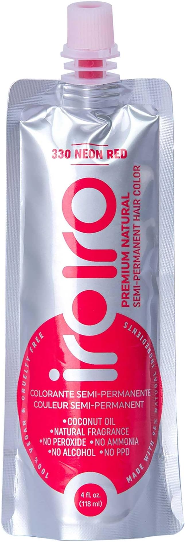 Premium Natural Semi-Permanent Hair Color 330 Neon Red (4oz)
