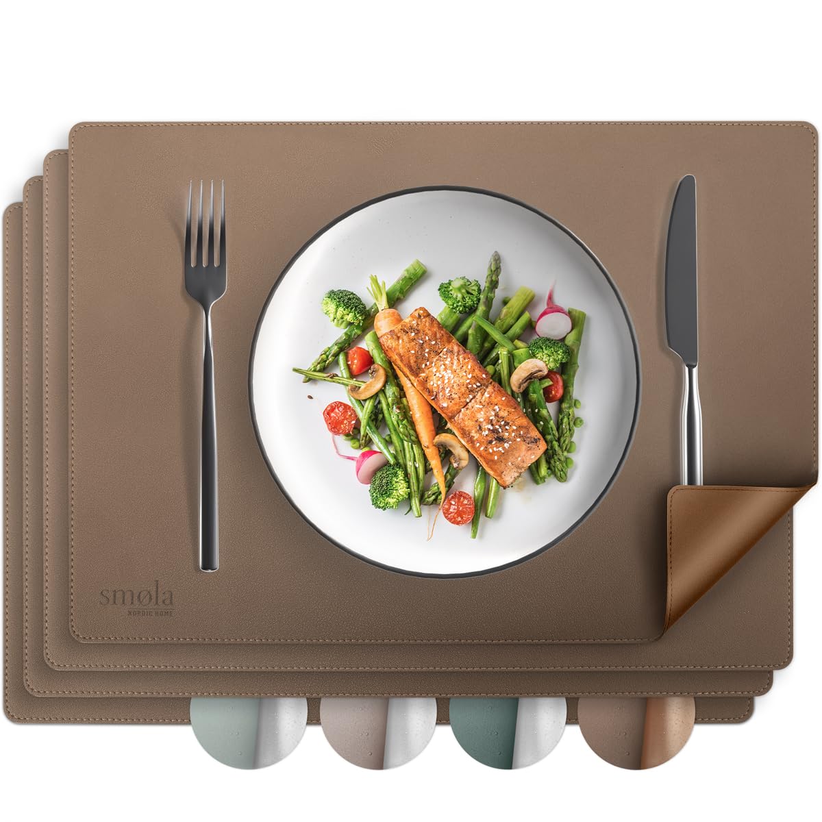 Sets de table en cuir lavables pour sublimer vos dîners et repas de fête en famille