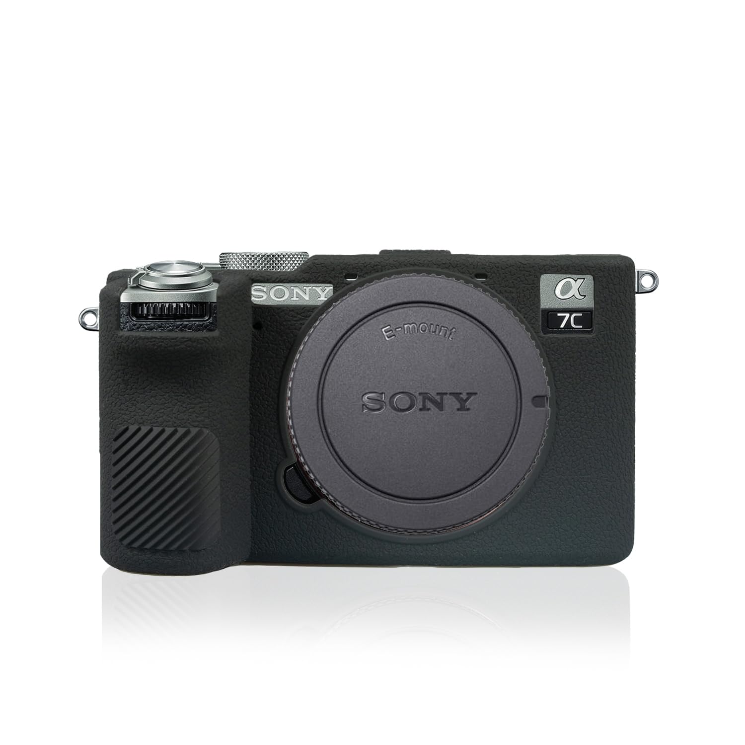 STSEETOP Camera Case for Sony A7CII Alpha 7C II A7CII - Protective Silicone DSLR Skin Cover, Detachable Cage, Shockproof, Dustproof (Black)