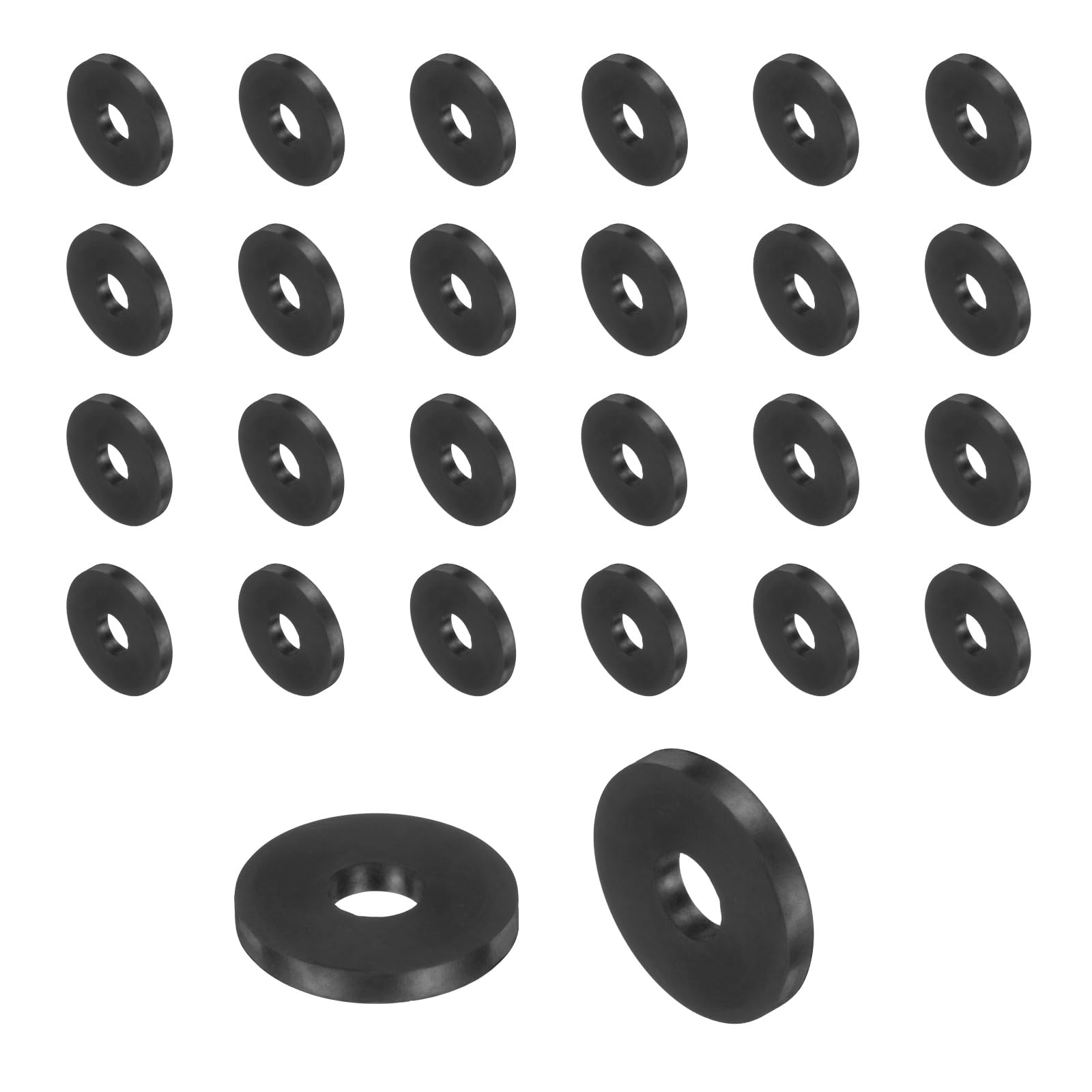 sourcing map 36 Pcs Rubber Spacers 40mm OD x 15mm ID x 5mm Height Round Anti Vibration Spacer Rubber Bushing Grommets