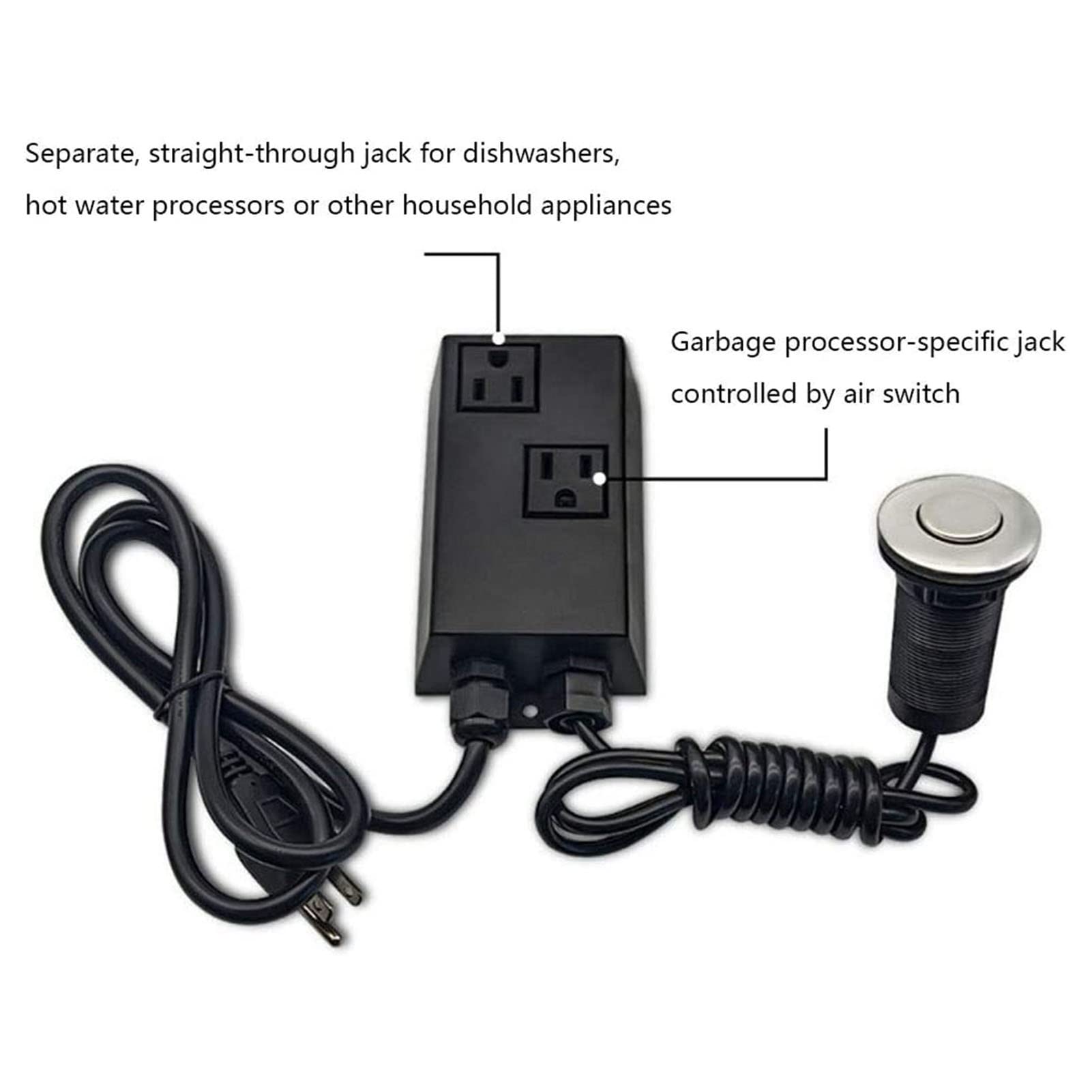 Interruttore Aria Per Smaltimento Rifiuti Da Lavello - Kit Con Pulsante E Tubo EU - Foto 10