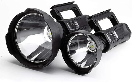 Miniatura 8 de Proyector recargable súper brillante, linterna táctica de mano, 4 modos, portátil, impermeable, reflector, salida USB, P50, antorcha de campamento