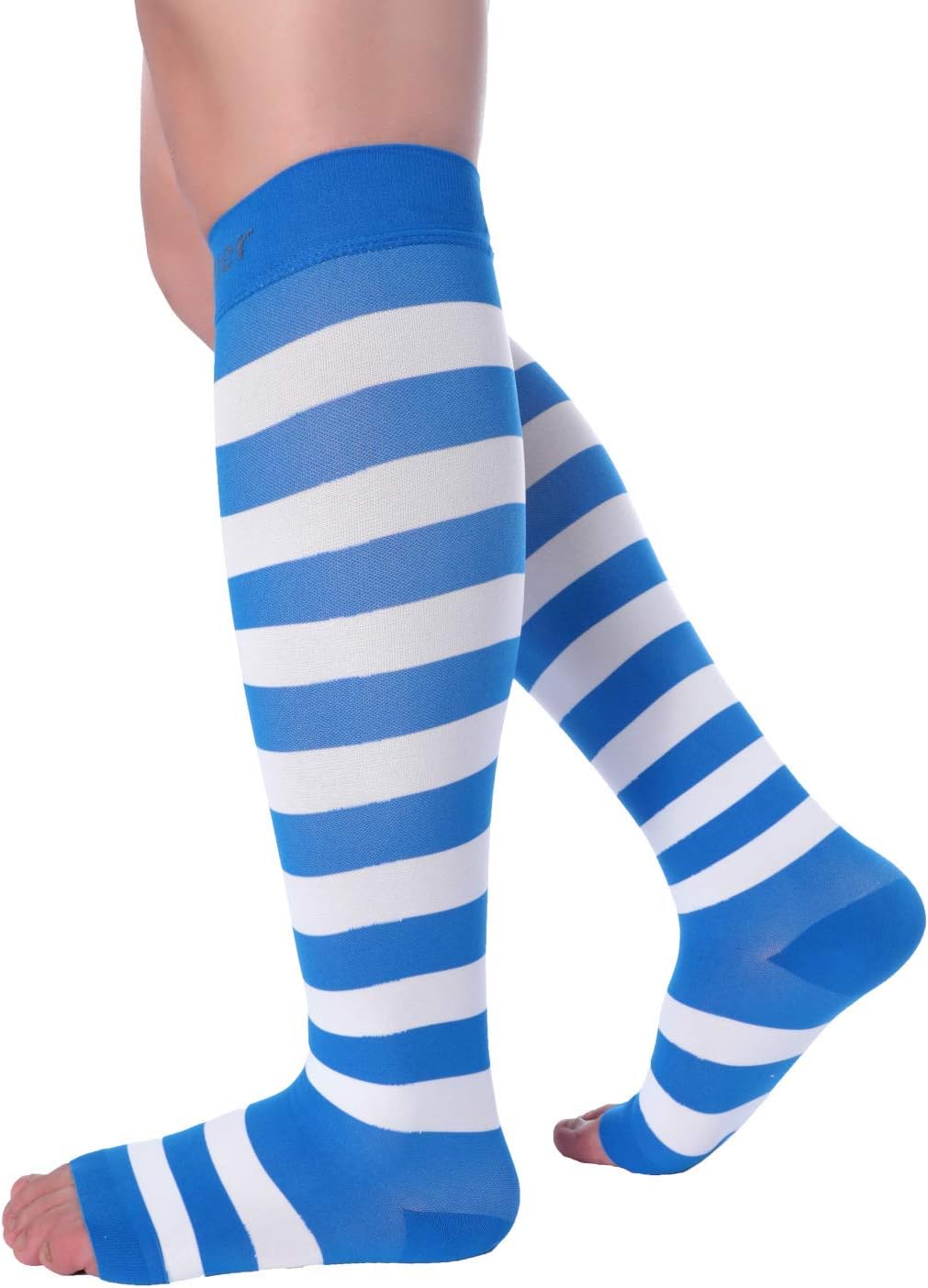 Doc Miller Compression Socks for Pregnant Women – Wide Calf, Open Toe Knee Sleeve 15-20 mmHG,Toeless Pregnancy Stockings for Varicose Veins, Footless Shin Splint Relief, 1 Pair - Image 8