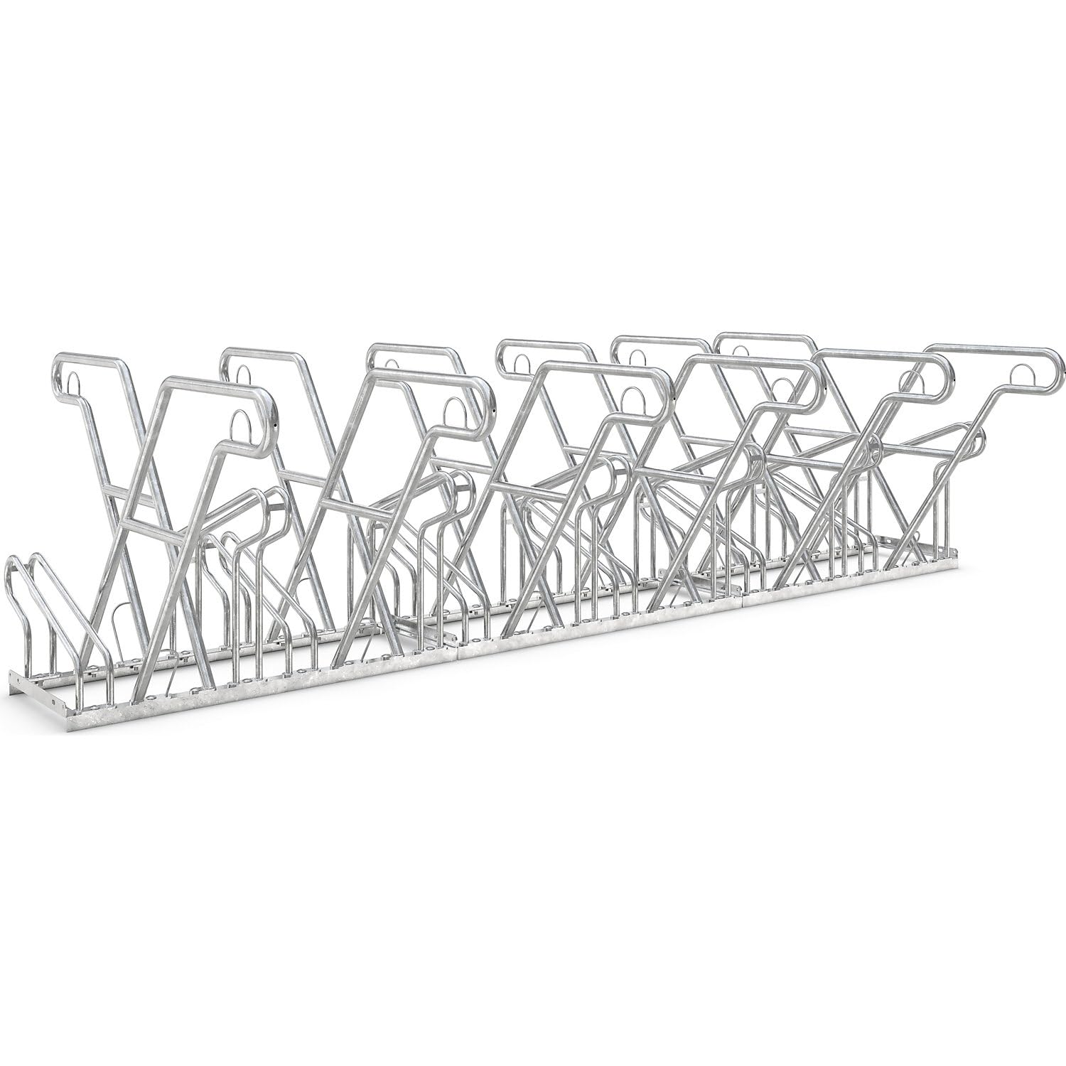 kaiserkraft | Rastrelliera per biciclette con staffe di supporto | modello 2600 XBF | due lati utili | 2 x 6 posti bici
