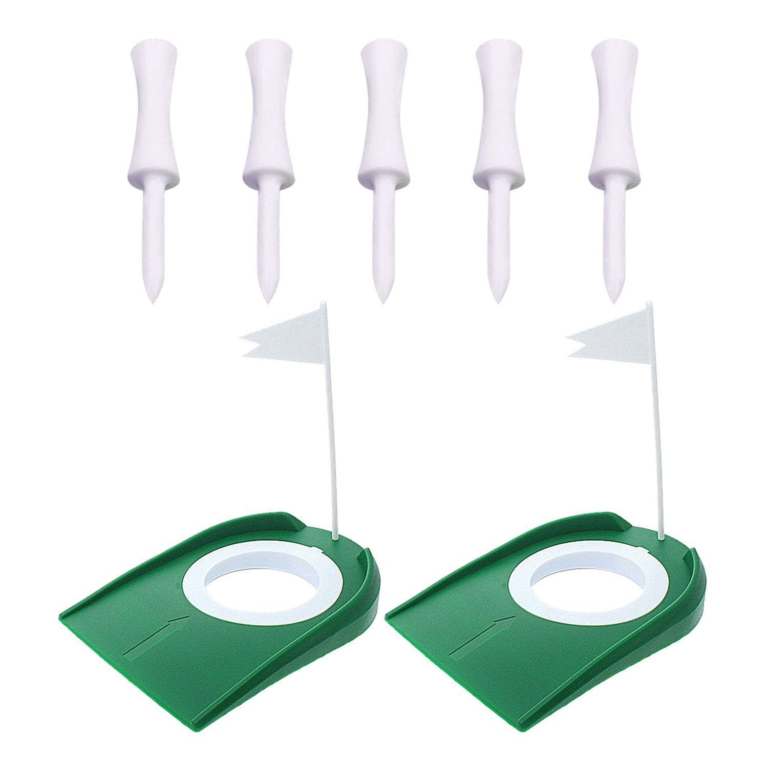 Putter Da Golf In 2 Pezzi E Spuntoni Da Golf In 5 Pezzi, Ausili Per L'Allenamento Del Golf, Accessori Per Minigolf Indoor, Accessori Per Il Golf, Accessori Per Il Golf Portatili