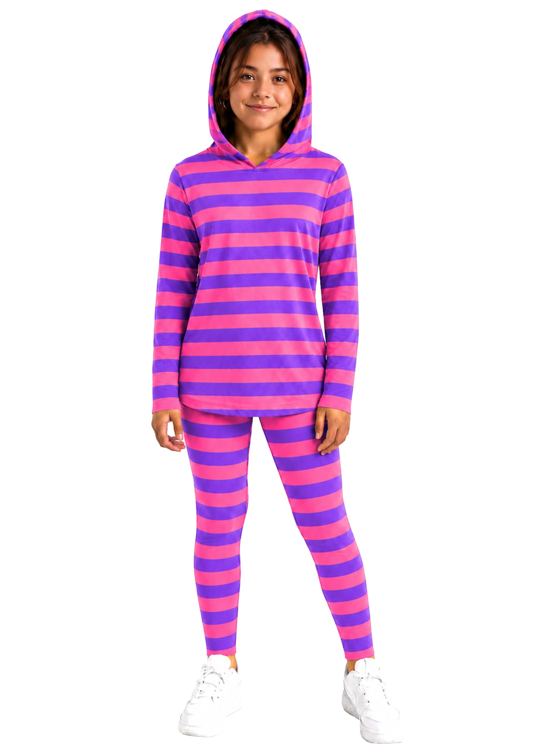 STRETCH IS COMFORT Girls 2 Piece Hoodie Short Sleeve Long Sleeve Crew Neck Top and Leggings Set Kids Thermals Underwear Set
