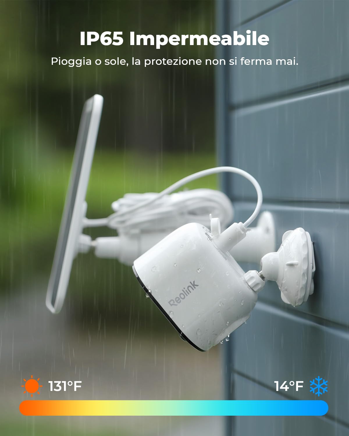 Reolink 2K 5MP Telecamera WiFi da Esterno Senza Fili con Pannello Solare | Batteria, Visione Notturna a Color, Rilevamento di Persona/Veicolo/Animali, 2,4/5GHz Wi-Fi, Audio Bidirezionale, Argus 3 Pro