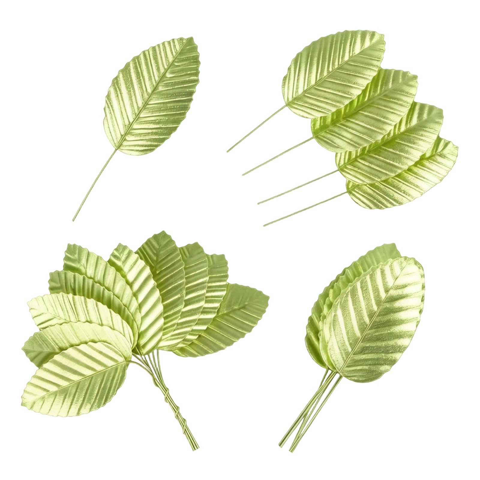 Kangnice Artificial Silk Foliages Bulk Pack of 200Pieces for Event Decoration Indoor Outdoors Use Customizable Shape Craft Needle Wreath