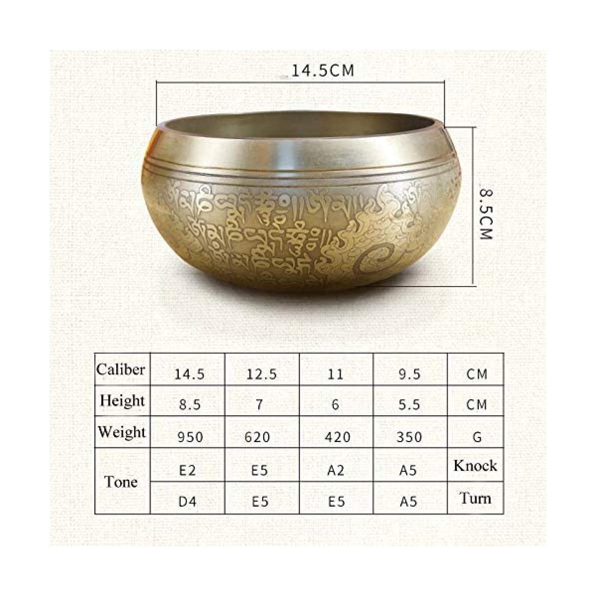 Set di Campane Tibetane Facili da Suonare per Principianti, Campane Buddiste per La Terapia del Suono, Realizzate A Mano in Nepal, Perfette per La Guarigione Olistica, Il Soll