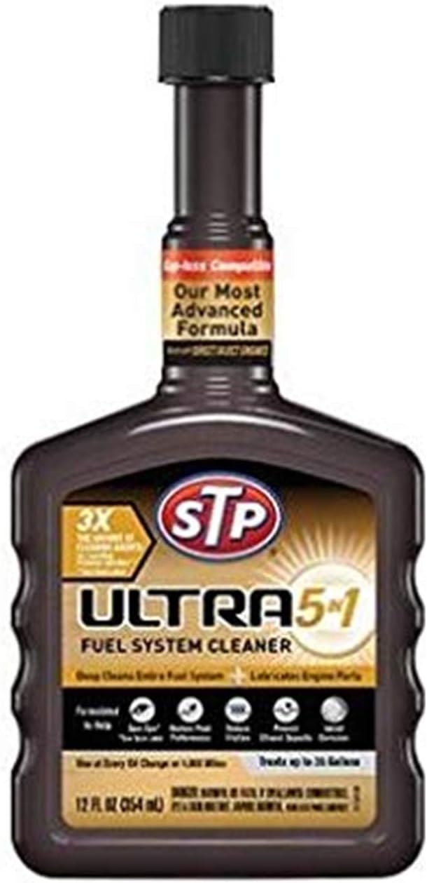 STP Ultra 5-in-1 Petrol System Cleaner : Advanced Formula with STP Wearguard : 400ml : Pack of 1