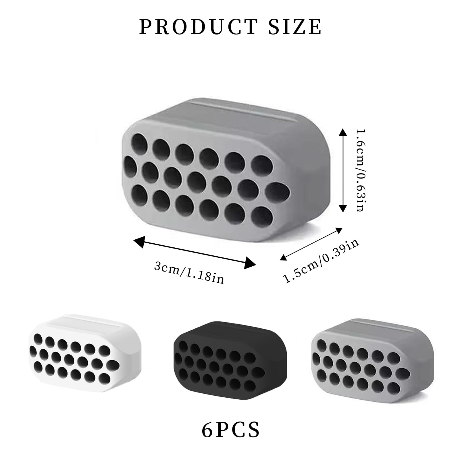 6 Pièces Machoire Musculation, Muscler Machoire Balles,Silicone Gomme Machoire Musculation,Jaw Trainer Hommes Femmes,Jawline Exercice Machoire pour Double Menton Beauté du Visage,Solid Gum.