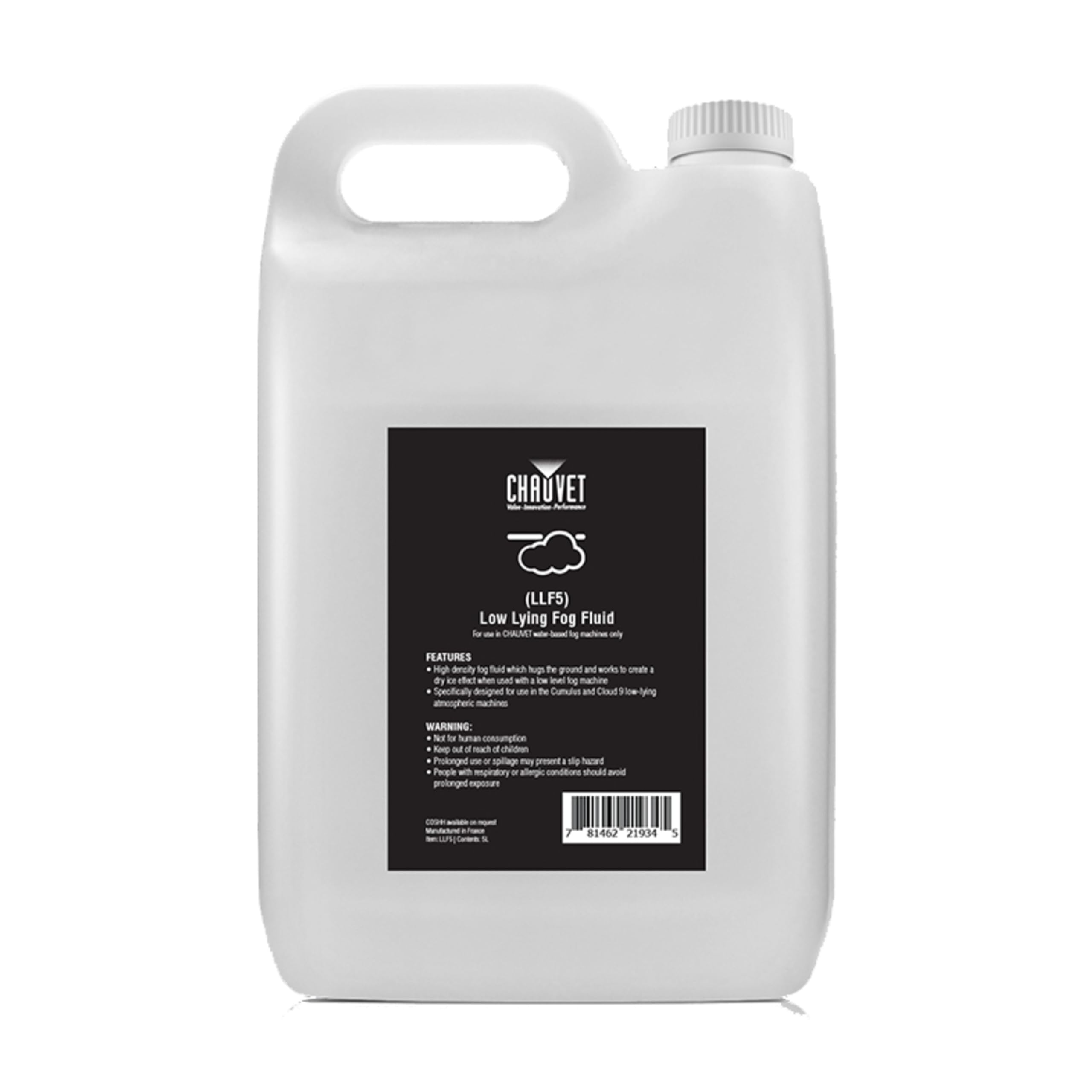 Chauvet Dj Chauvet Low Level Fog Fluid 5L For Low Lying Smoke Machine Dry Ice Effect