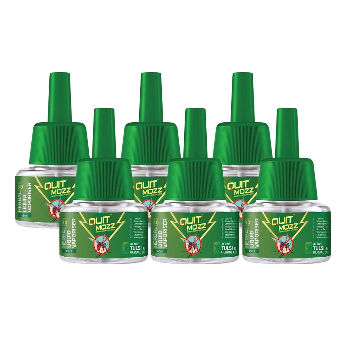 Quitmozz Herbal 45 ml x 6 Mosquito Repellent Refill, Mosquito Repellent & Killer, 100% Protection from Dengue Mosquitoes, Liquid Vaporizer, Pack of 6 (B0CWNJD3SR) Amazon Price History, Amazon Price Tracker