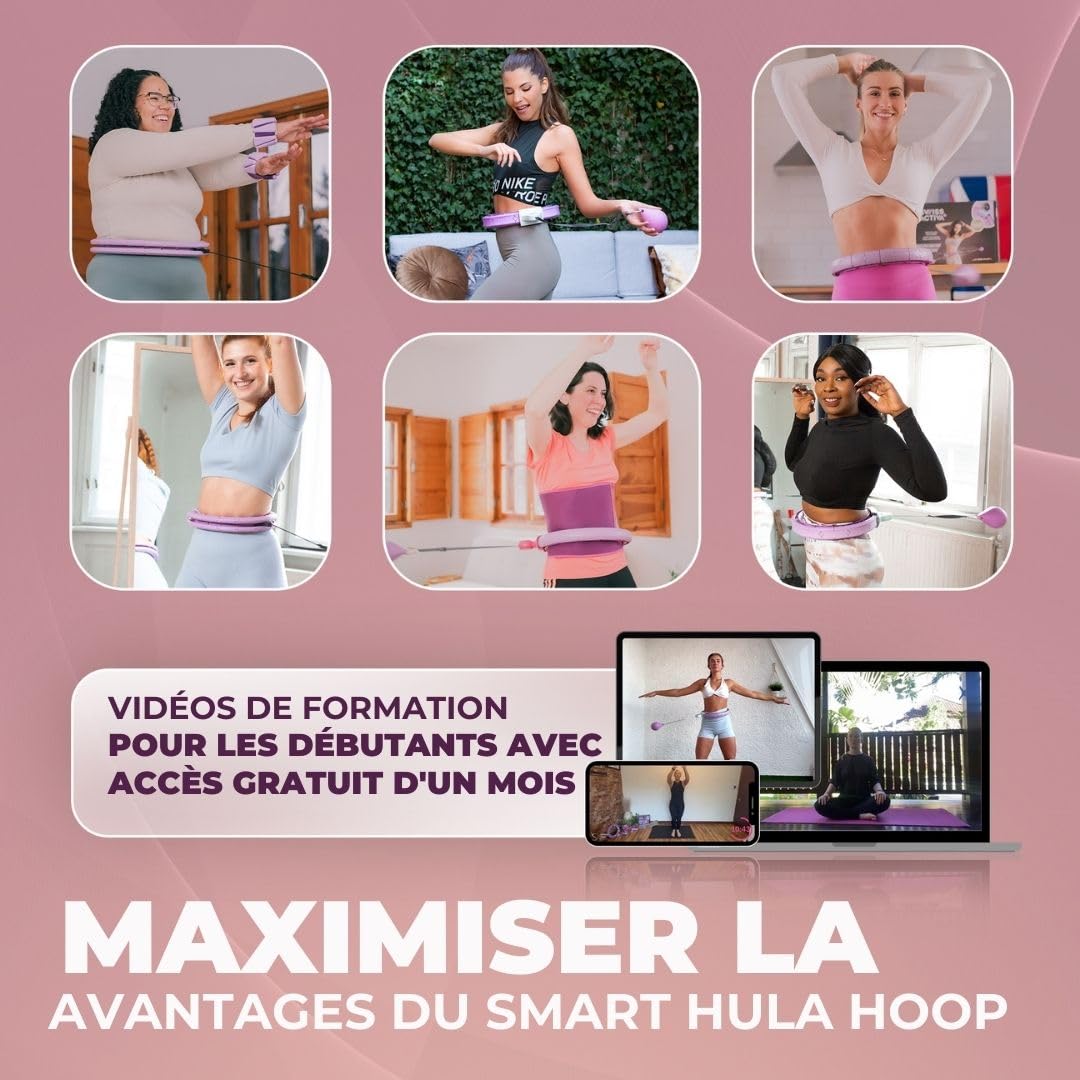 Swiss Activa S5.S Silent Hula Hoop Adult con contatore 60-112cm - Extra silent - Does not fall down - Smart Fitness fitness con contatore