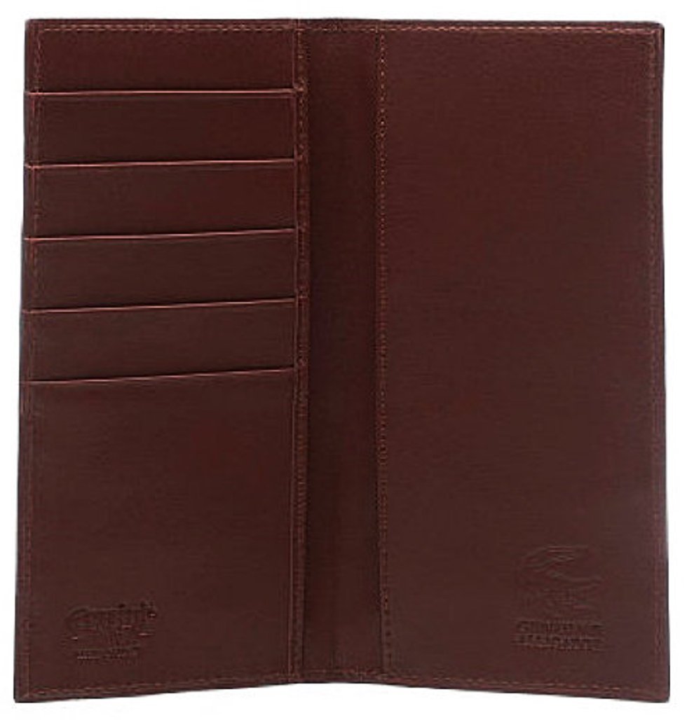 Ferrini Wallet Mens Exotic Checkbook Cover Croc Cash Pocket Black ABCK